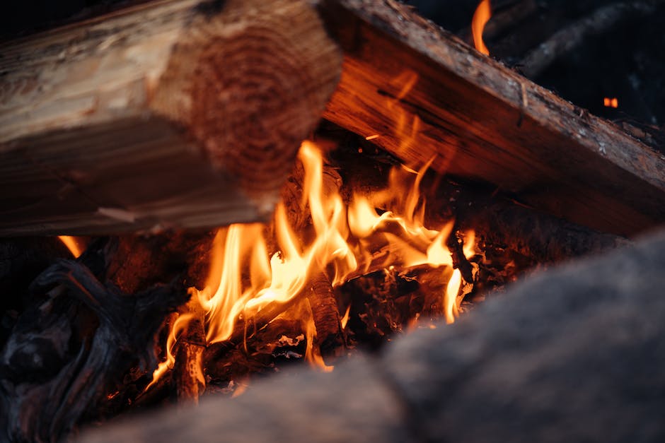 Feuer mit Holz Temperaturen